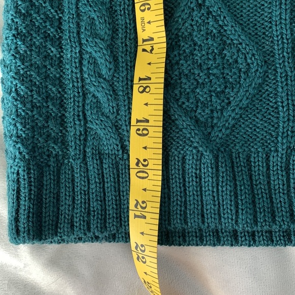 Woolovers button up emerald green cable knit wool cardigan sweater size small - Picture 5 of 8